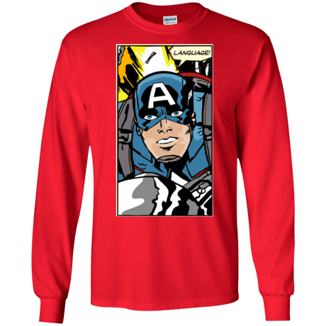 T-Shirts Red / S Language Men's Long Sleeve T-Shirt