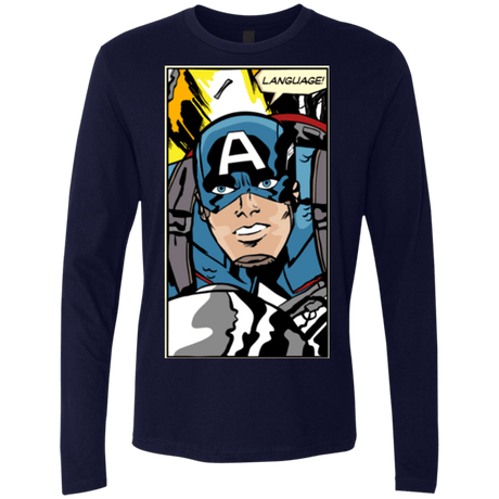 T-Shirts Midnight Navy / S Language Men's Premium Long Sleeve