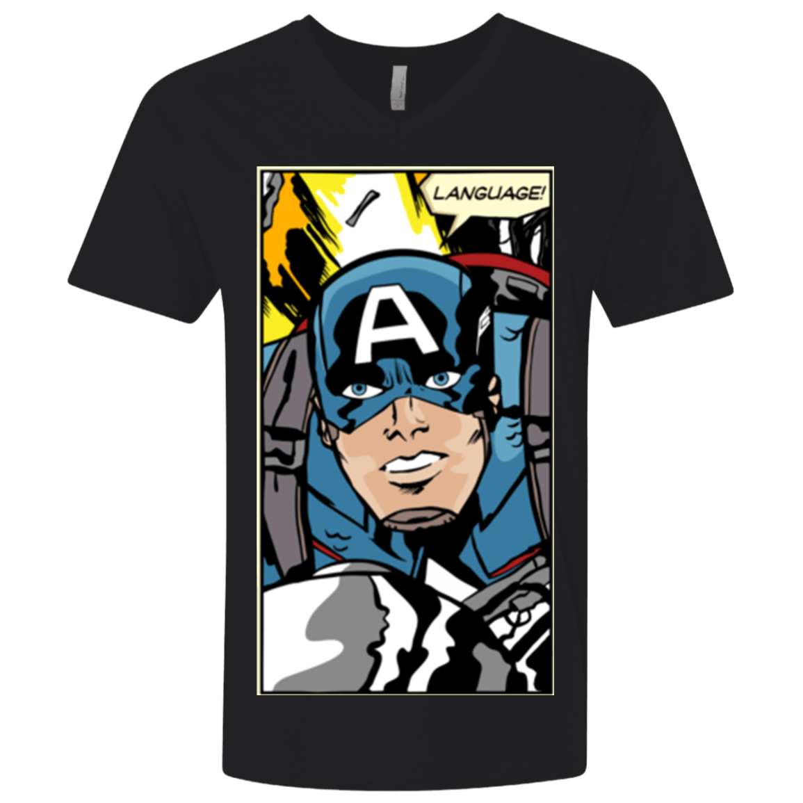 T-Shirts Black / X-Small Language Men's Premium V-Neck