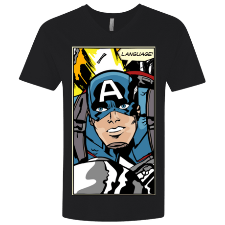 T-Shirts Black / X-Small Language Men's Premium V-Neck