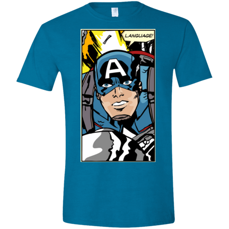 T-Shirts Antique Sapphire / S Language Men's Semi-Fitted Softstyle