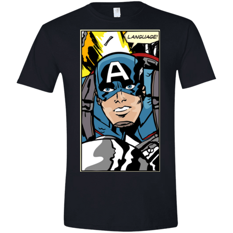T-Shirts Black / X-Small Language Men's Semi-Fitted Softstyle