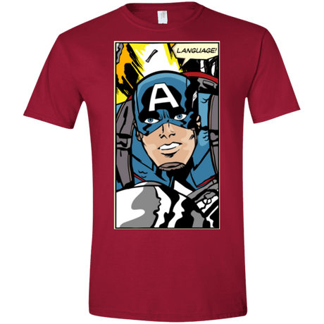 T-Shirts Cardinal Red / S Language Men's Semi-Fitted Softstyle