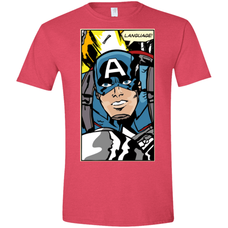 T-Shirts Heather Red / S Language Men's Semi-Fitted Softstyle