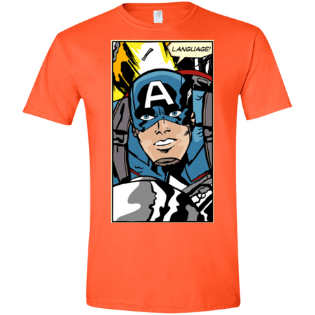 T-Shirts Orange / S Language Men's Semi-Fitted Softstyle