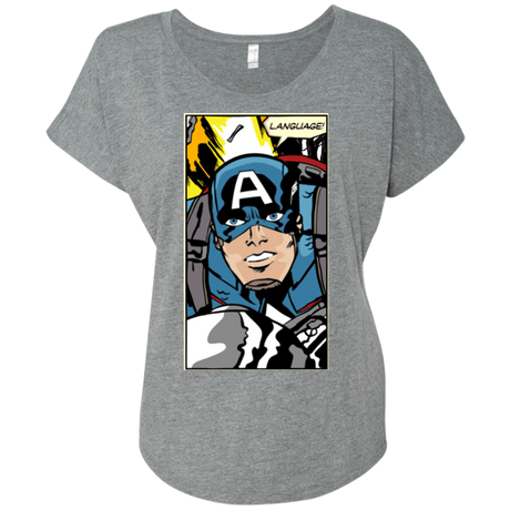 T-Shirts Premium Heather / X-Small Language Triblend Dolman Sleeve