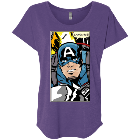 T-Shirts Purple Rush / X-Small Language Triblend Dolman Sleeve
