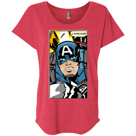 T-Shirts Vintage Red / X-Small Language Triblend Dolman Sleeve