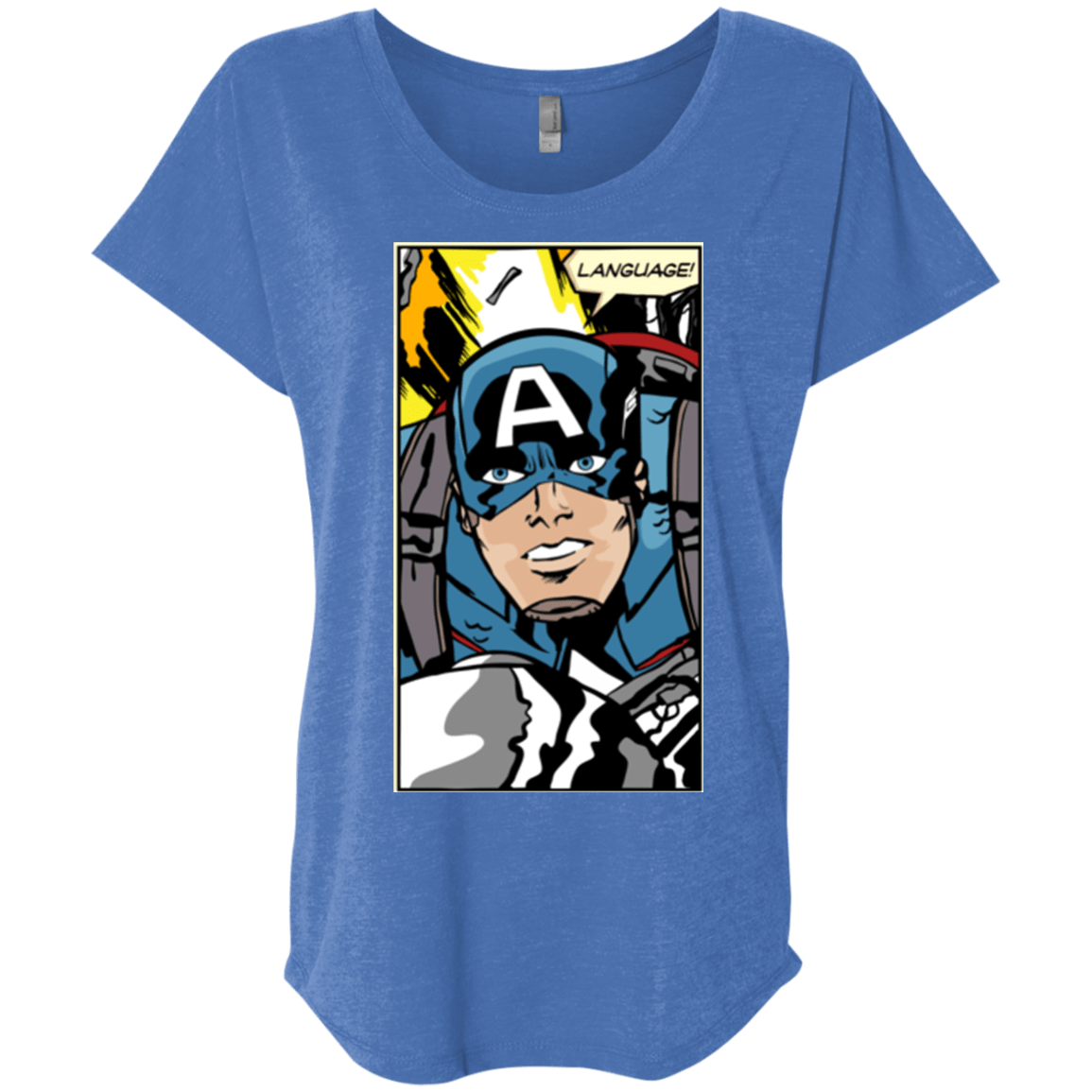 T-Shirts Vintage Royal / X-Small Language Triblend Dolman Sleeve
