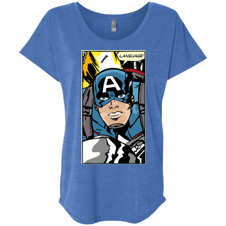T-Shirts Vintage Royal / X-Small Language Triblend Dolman Sleeve