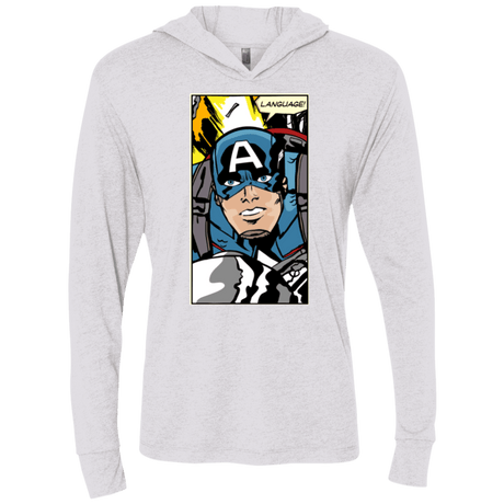 T-Shirts Heather White / X-Small Language Triblend Long Sleeve Hoodie Tee