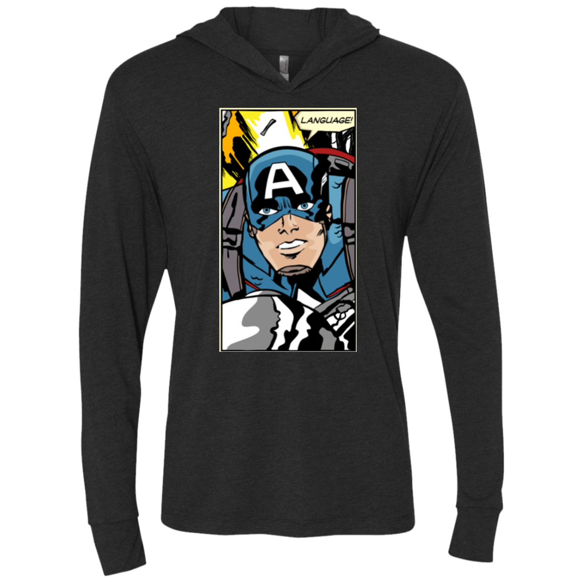 T-Shirts Vintage Black / X-Small Language Triblend Long Sleeve Hoodie Tee