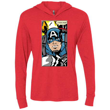 T-Shirts Vintage Red / X-Small Language Triblend Long Sleeve Hoodie Tee