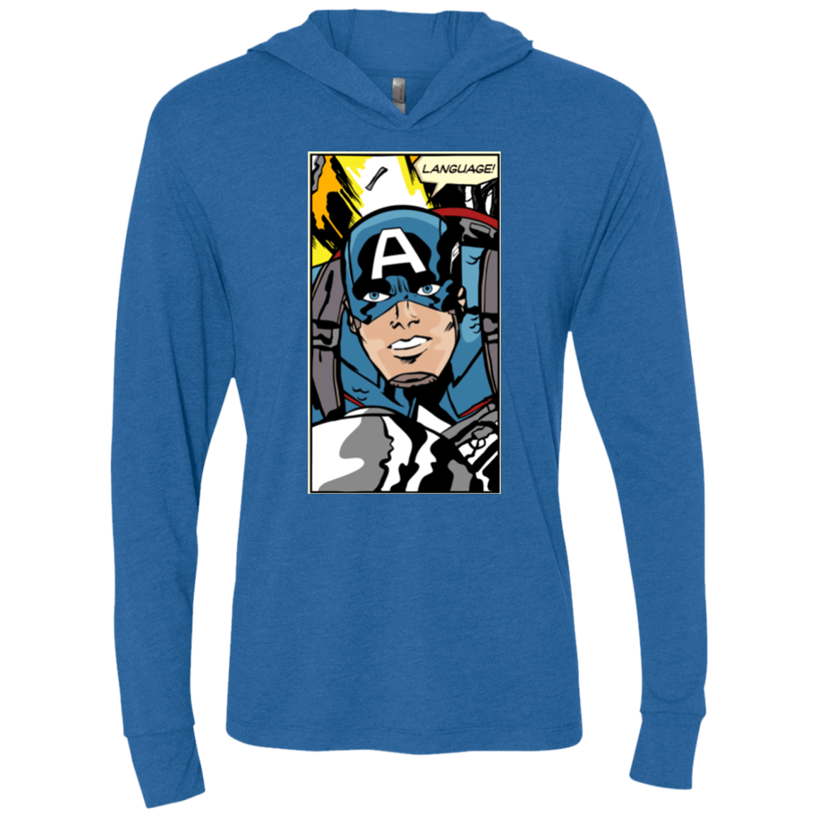 T-Shirts Vintage Royal / X-Small Language Triblend Long Sleeve Hoodie Tee