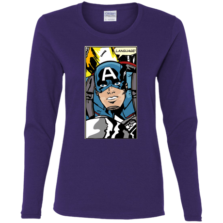 T-Shirts Purple / S Language Women's Long Sleeve T-Shirt