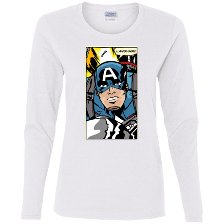 T-Shirts White / S Language Women's Long Sleeve T-Shirt