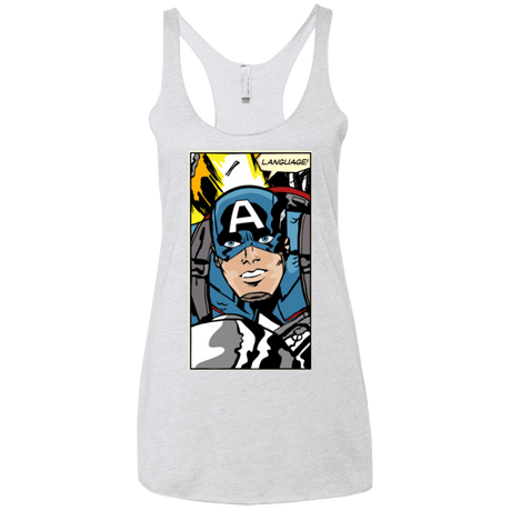 T-Shirts Heather White / X-Small Language Women's Triblend Racerback Tank