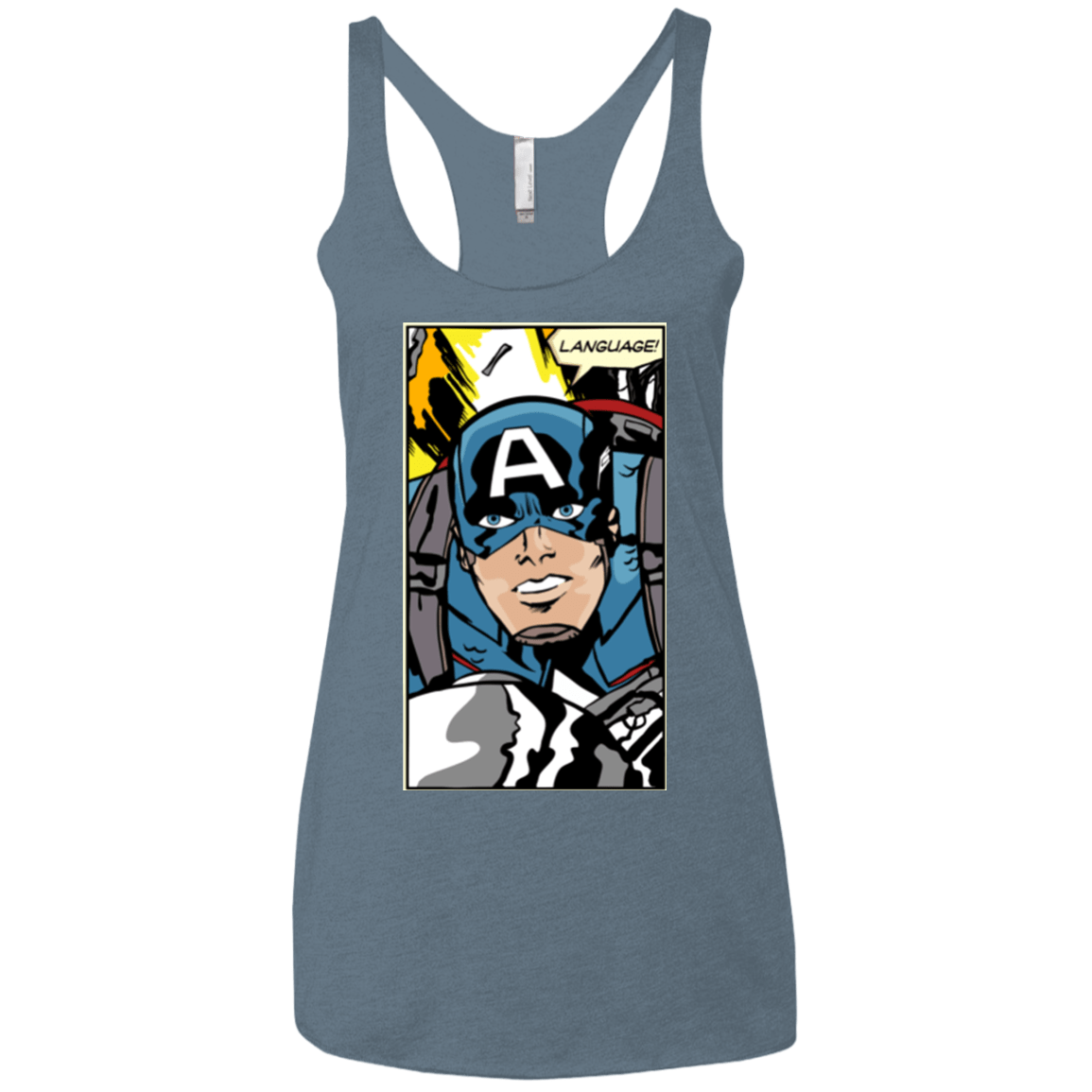T-Shirts Indigo / X-Small Language Women's Triblend Racerback Tank