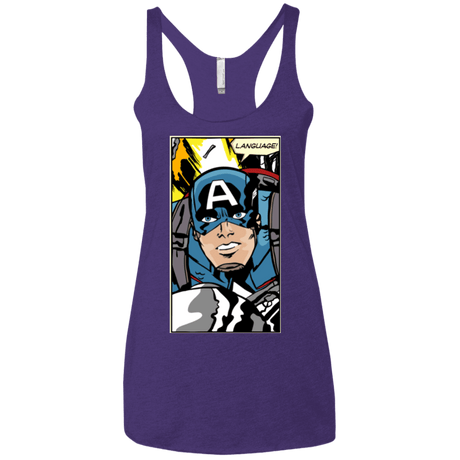 T-Shirts Purple Rush / X-Small Language Women's Triblend Racerback Tank