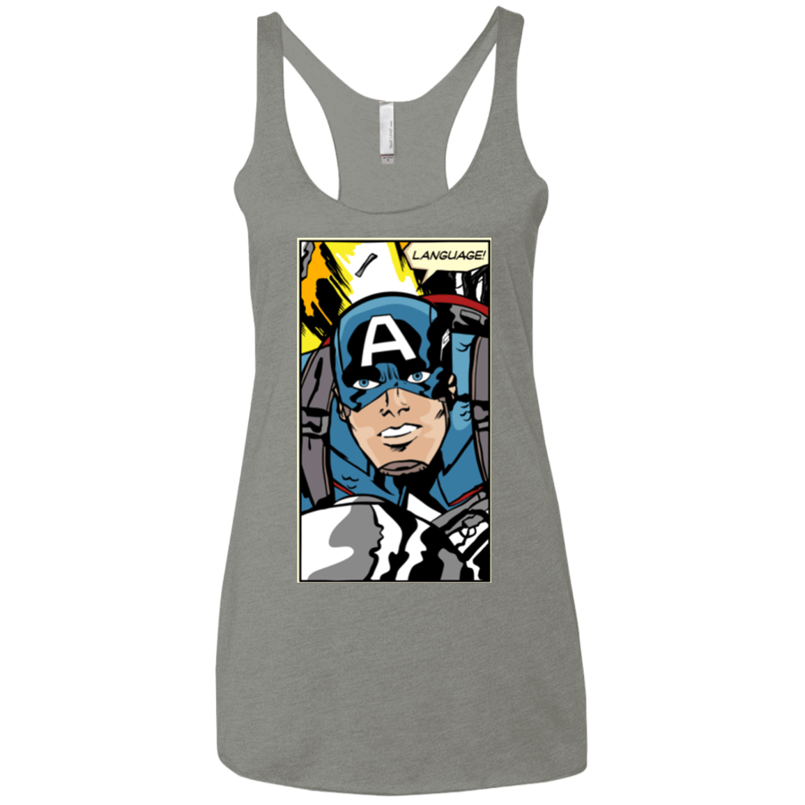 T-Shirts Venetian Grey / X-Small Language Women's Triblend Racerback Tank