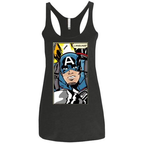 T-Shirts Vintage Black / X-Small Language Women's Triblend Racerback Tank