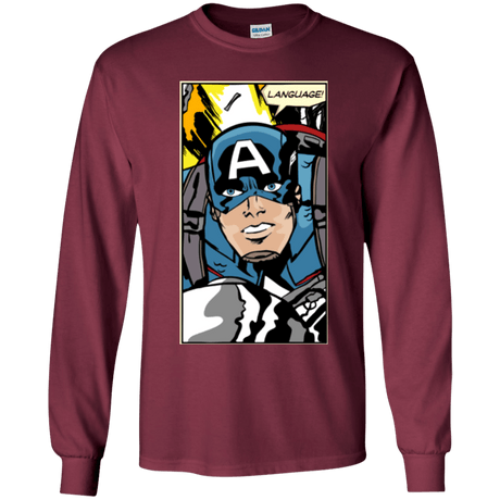 T-Shirts Maroon / YS Language Youth Long Sleeve T-Shirt