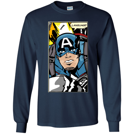 T-Shirts Navy / YS Language Youth Long Sleeve T-Shirt