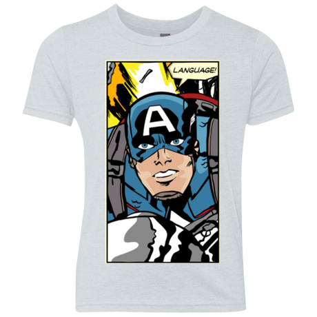 T-Shirts Heather White / YXS Language Youth Triblend T-Shirt