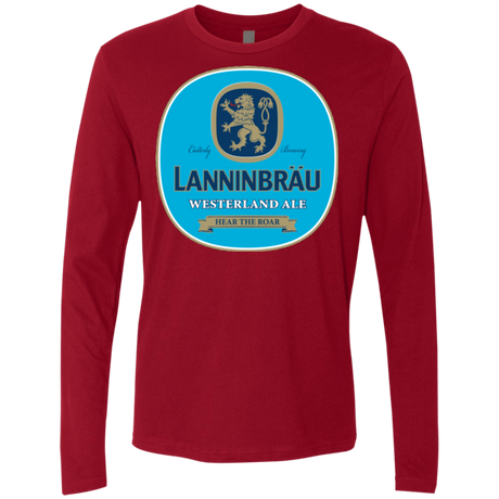 T-Shirts Cardinal / Small Lanninbrau Men's Premium Long Sleeve