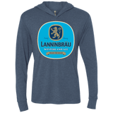 T-Shirts Indigo / X-Small Lanninbrau Triblend Long Sleeve Hoodie Tee