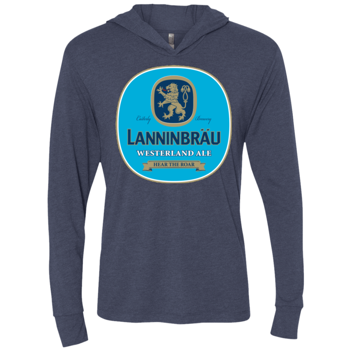T-Shirts Vintage Navy / X-Small Lanninbrau Triblend Long Sleeve Hoodie Tee