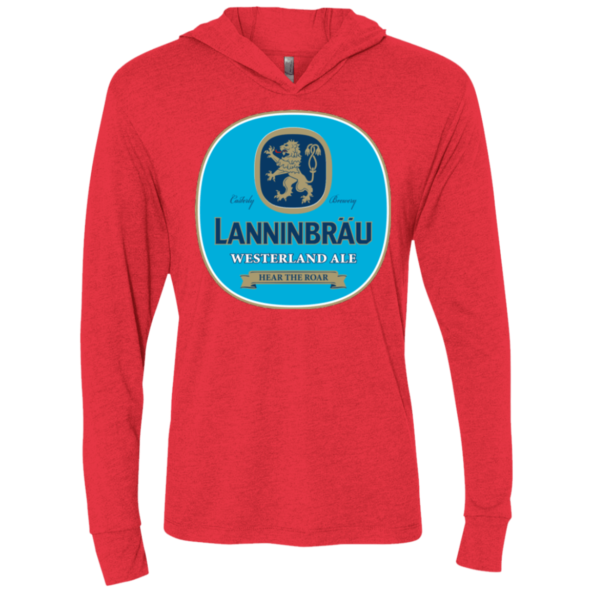 T-Shirts Vintage Red / X-Small Lanninbrau Triblend Long Sleeve Hoodie Tee