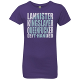 T-Shirts Purple Rush / YXS Lannister Left Handed Girls Premium T-Shirt
