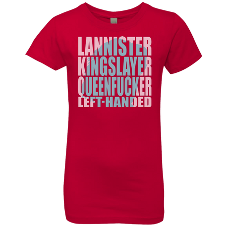 T-Shirts Red / YXS Lannister Left Handed Girls Premium T-Shirt