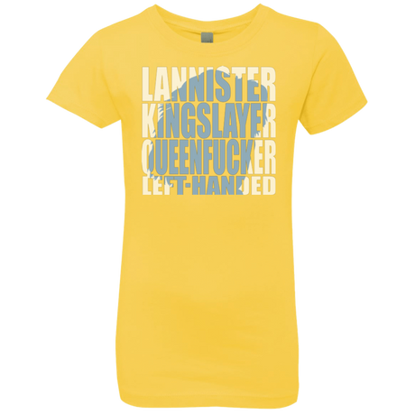 T-Shirts Vibrant Yellow / YXS Lannister Left Handed Girls Premium T-Shirt