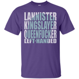T-Shirts Purple / Small Lannister Left Handed T-Shirt