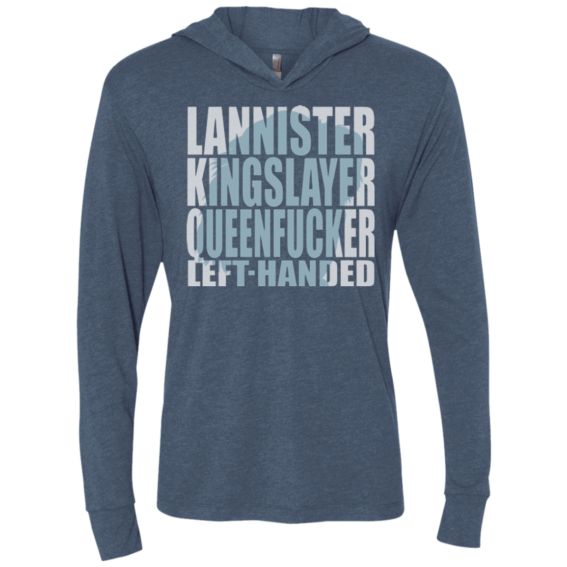 T-Shirts Indigo / X-Small Lannister Left Handed Triblend Long Sleeve Hoodie Tee