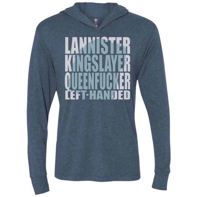 T-Shirts Indigo / X-Small Lannister Left Handed Triblend Long Sleeve Hoodie Tee