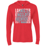 T-Shirts Vintage Red / X-Small Lannister Left Handed Triblend Long Sleeve Hoodie Tee