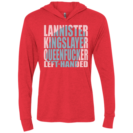T-Shirts Vintage Red / X-Small Lannister Left Handed Triblend Long Sleeve Hoodie Tee