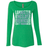 T-Shirts Envy / Small Lannister Left Handed Women's Triblend Long Sleeve Shirt