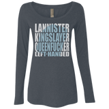 T-Shirts Vintage Navy / Small Lannister Left Handed Women's Triblend Long Sleeve Shirt