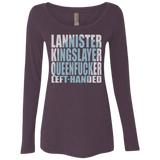 T-Shirts Vintage Purple / Small Lannister Left Handed Women's Triblend Long Sleeve Shirt
