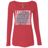 T-Shirts Vintage Red / Small Lannister Left Handed Women's Triblend Long Sleeve Shirt