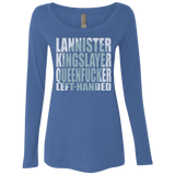 T-Shirts Vintage Royal / Small Lannister Left Handed Women's Triblend Long Sleeve Shirt