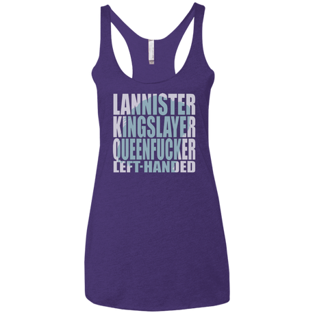 T-Shirts Purple / X-Small Lannister Left Handed Women's Triblend Racerback Tank