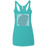T-Shirts Tahiti Blue / X-Small Lannister Left Handed Women's Triblend Racerback Tank