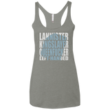 T-Shirts Venetian Grey / X-Small Lannister Left Handed Women's Triblend Racerback Tank