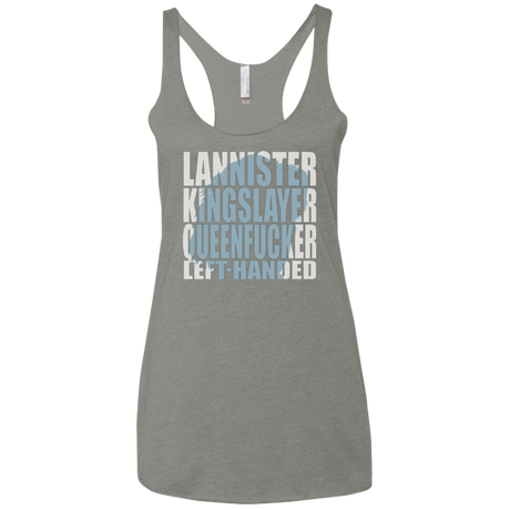 T-Shirts Venetian Grey / X-Small Lannister Left Handed Women's Triblend Racerback Tank