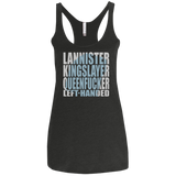 T-Shirts Vintage Black / X-Small Lannister Left Handed Women's Triblend Racerback Tank